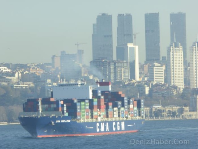 Boğazdan CMA CGM LITANI Geçti