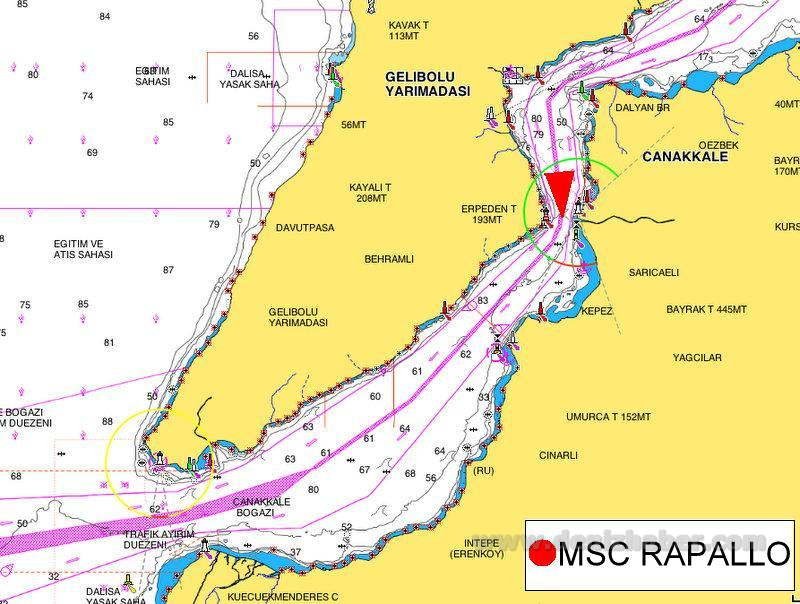 MSC RAPALLO CANAKKALE GECISI