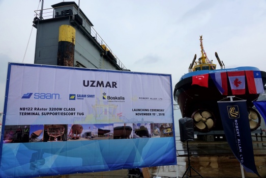 UZMAR TERSANESİNDE DENİZE İNDİRME TÖRENİ