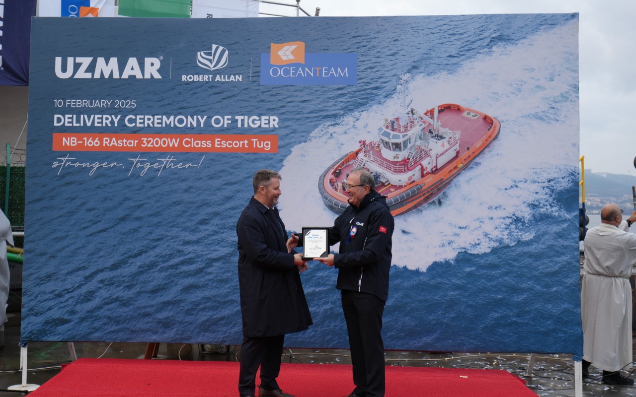 UZMAR, 2025'in İlk Yüksek Teknoloji 'TIGER' Römorkörünü Teslim Etti