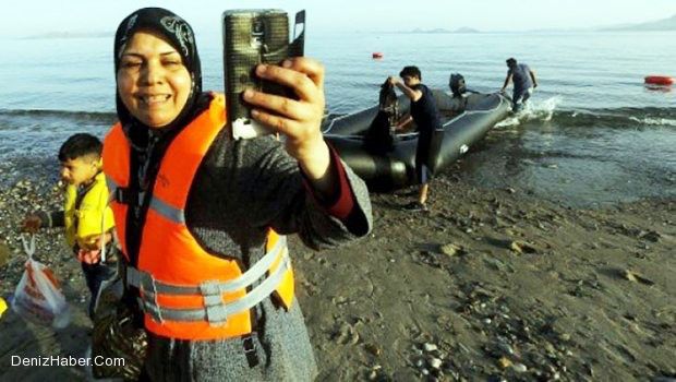 Suriyeli kaçaklardan İstanköy’de &quot;Biz kaçtık&quot; Selfiesi