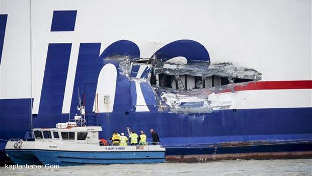 Yolcu Gemisi Stena Jutlandica, Tankerle Çarpıştı