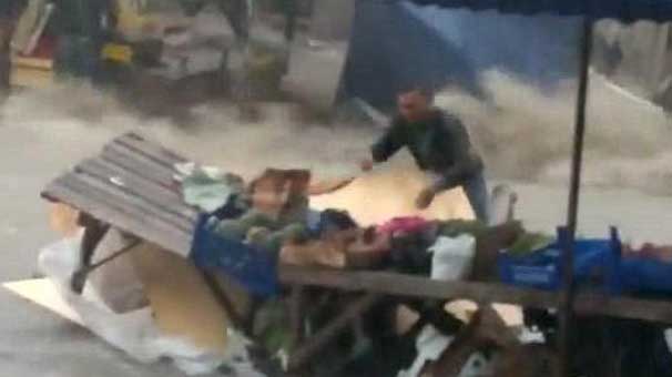 Tekirdağ İşte Böyle Sel'e Teslim Oldu