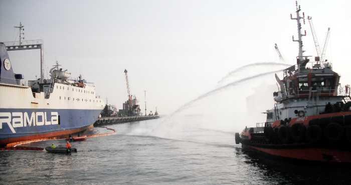 Ambarlı Limanında tatbikat!