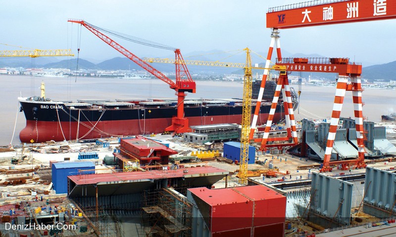 Çin Gemi İnşada  %18,1 Düşüşte