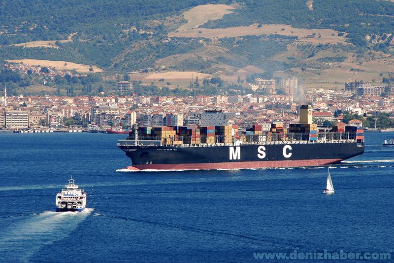 MSC Benedetta, Çanakkale'den Geçti