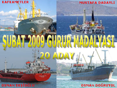 Şubat 2009 Gurur Madalyasına 20 Aday