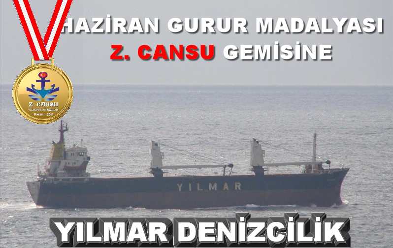 Haziran 2012 Gurur Madalyası Z. Cansu Gemisine!