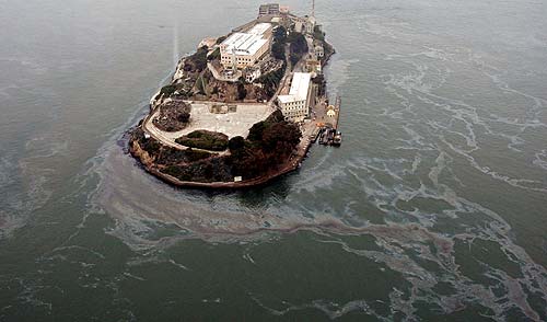 Kirlilik Alcatraz&#039;ı Çevreledi