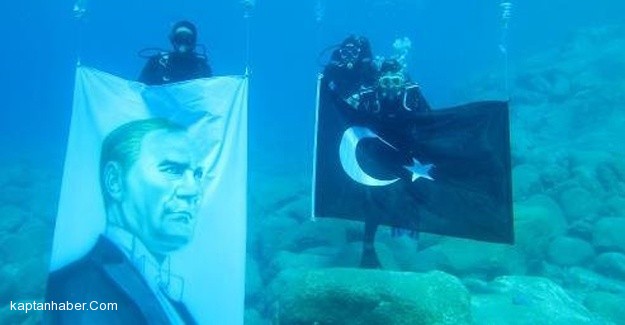 Ata’ya Saygı Dalışı Yapılıyor