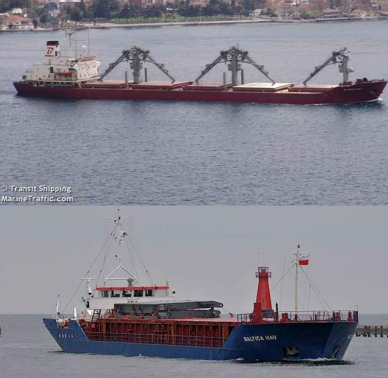 Şile Önlerinde İki Gemi Çarpıştı