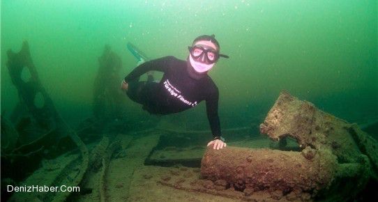 Şahika Ercümen&#039;den batık gemi Majestic&#039;e saygı dalışı
