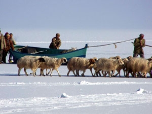 Beyşehir Gölü buz tuttu