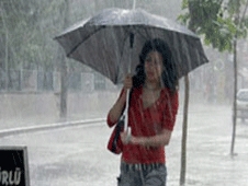 Bodrum'da etkili yağış