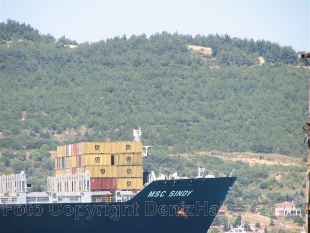 "MSC Sindy" Çanakkale Boğazı'nın Rekoru