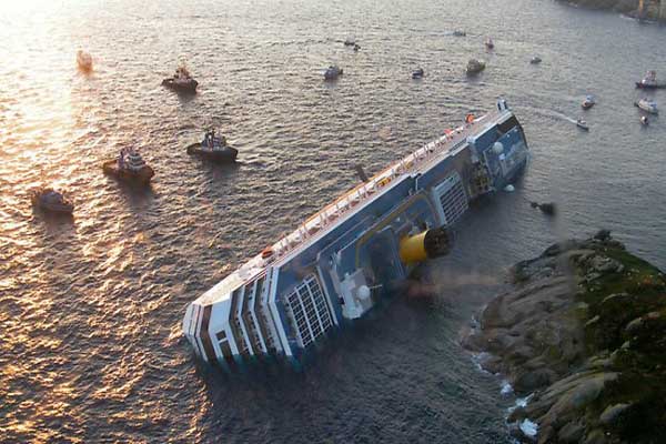 Costa Concordia Yüzdürülme Safhasında