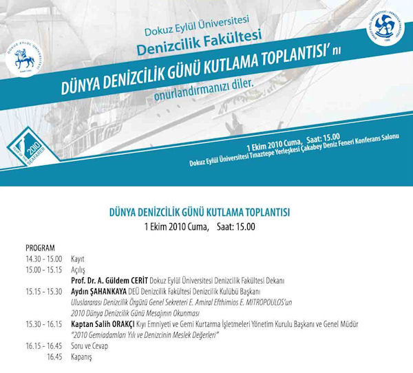 Dünya Denizcilik Günü İzmir&#039;de Kutlanacak