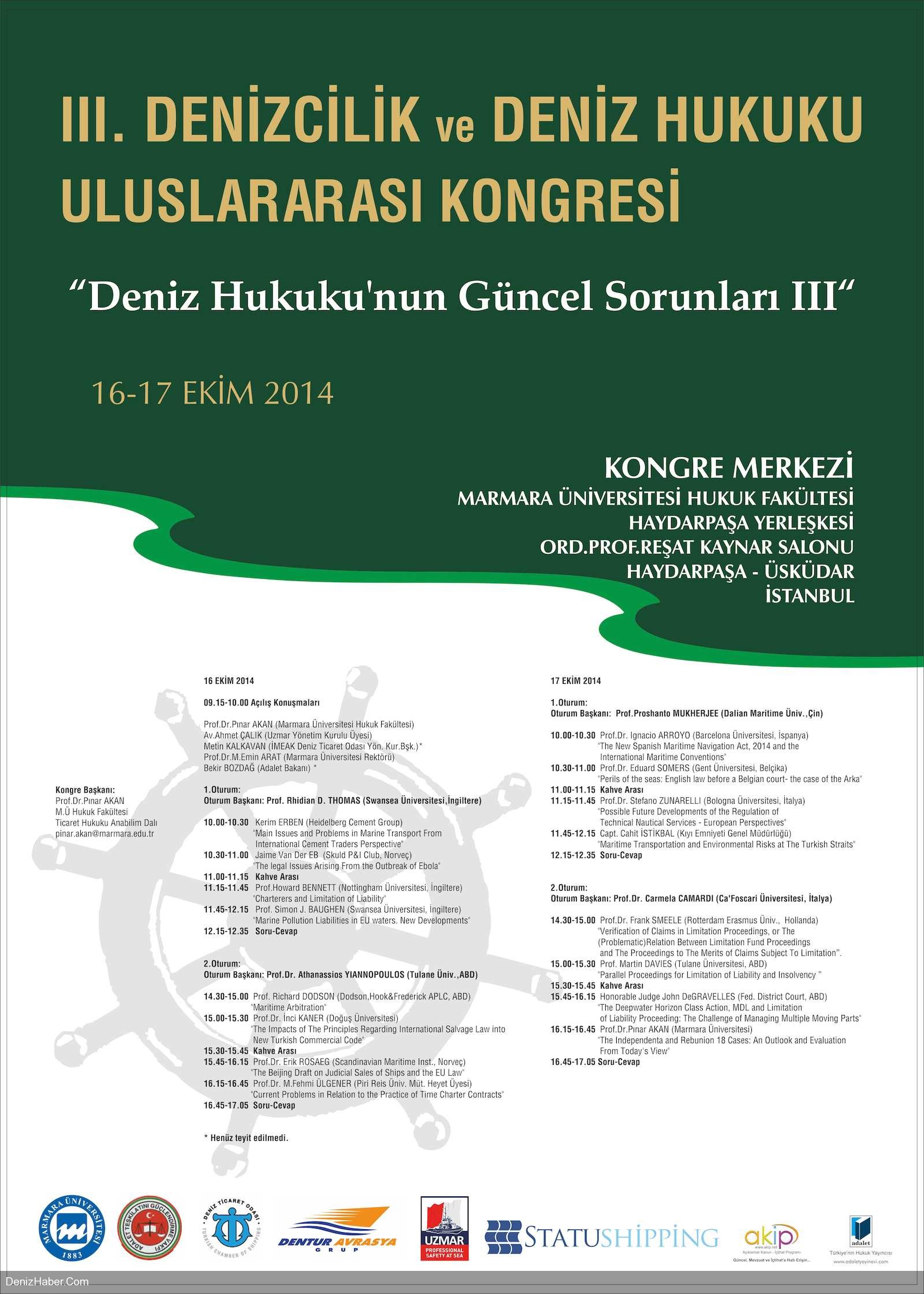 “III. Denizcilik ve Deniz Hukuku Uluslararası Kongresi”