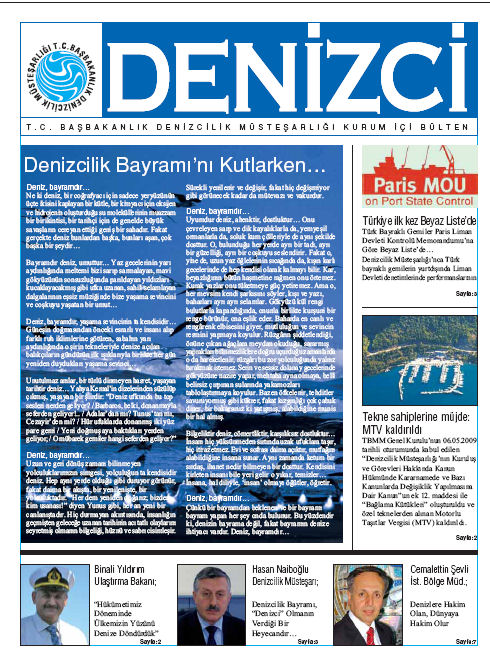 Denizcilik Müsteşarlığından &quot;Kurum İçi Bülten&quot;