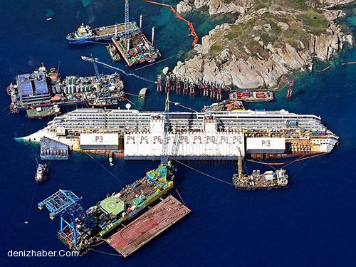Hayalet gemi &#039;Costa Concordia&#039; görüntülendi