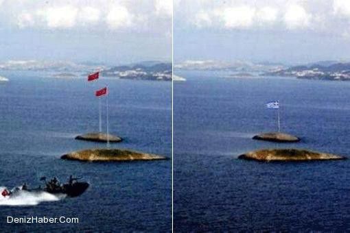 Yunan Bakandan Kardak&#039;a Çelenk