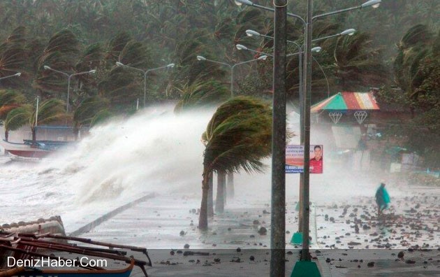 Doğu Çin Deniz'inde Tayfun Alarmı