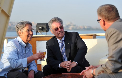 Avusturya Cumhurbaşkanı Boğazda Tekne Turunda