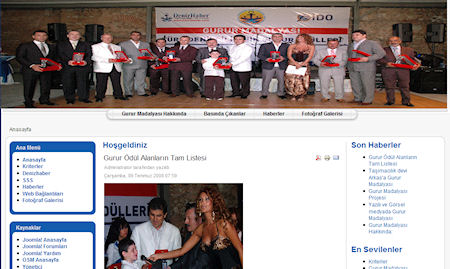 Gurur Madalyası Web Sitesi Yayında