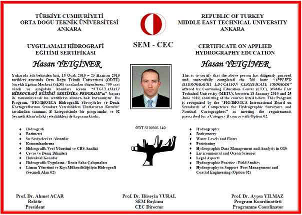 ODTÜ'de Hidrografi Eğitimi