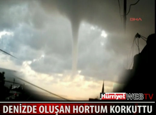 Denizde Oluşan Hortum Korkuttu