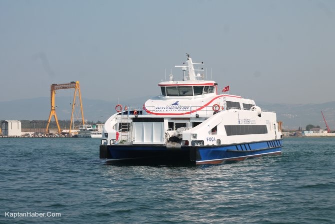 Özata Tersanesi,&quot;Foça&quot;  feribotu İzmir Büyükşehir Belediyesi&#039;ne teslim