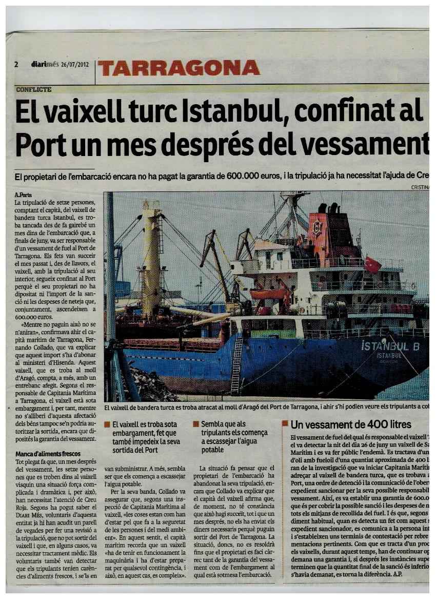 İstanbul B Gemisi Mürettebatı Mağdur