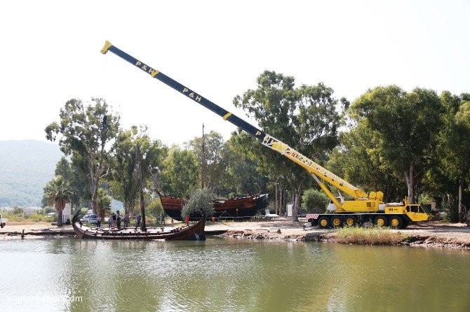 Efes Antik Kanal Projesi gemileri bakımda