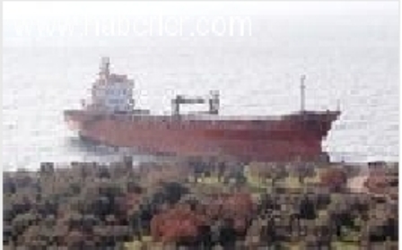 Ayvacık'ta Gemi Karaya Oturdu