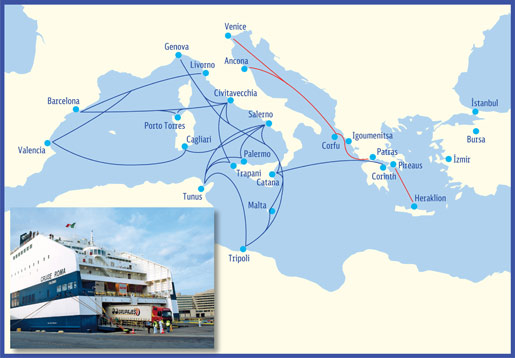 Grimaldi, denizyolu ile karayolunu birleştiriyor