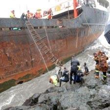 Kuru Yük Gemisinin Mürettebatı Kurtarıldı