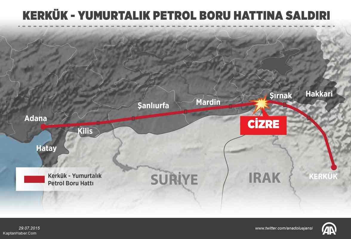 Kerkük-Yumurtalık  Petrol Boru Hattı&#039;na saldırı