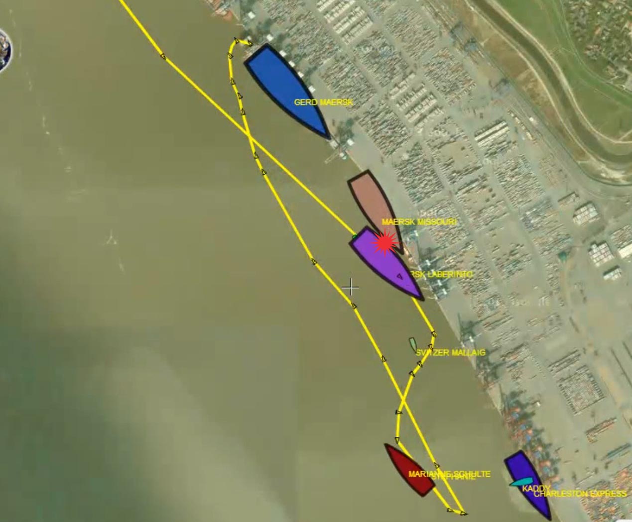 Maersk&#039;ün İki Dev Gemisi Böyle Çarpıştı