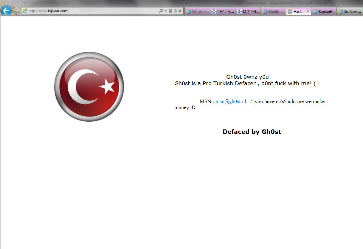 Selçuk Onur&#039;un Sitesi Lojiport Hacklendi