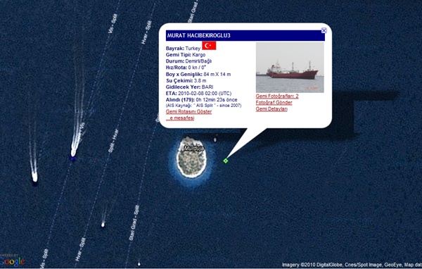 İşte Türk Gemisinin Karaya Oturduğu Yer