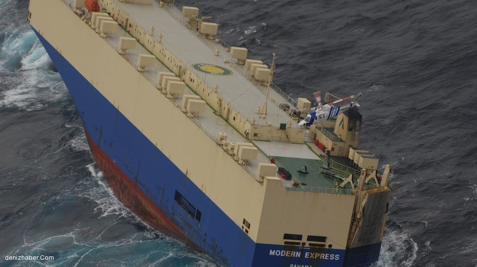 Modern Express Biskay&#039;da  40 Derece Yan yattı