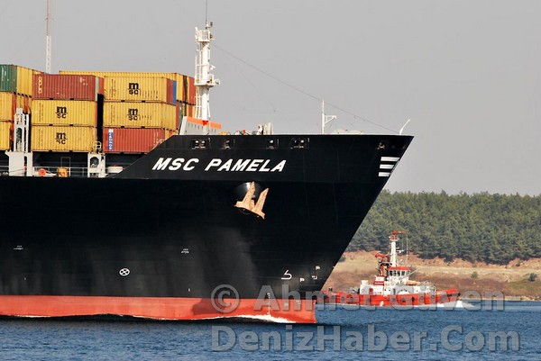 MSC Pamela Çanakkale&#039;den Geçti