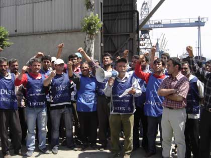 Nakliyat-İş Üyelerinen Protesto