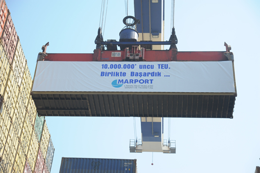 Marport&#039;ta 10 milyonuncu TEU elleçlendi