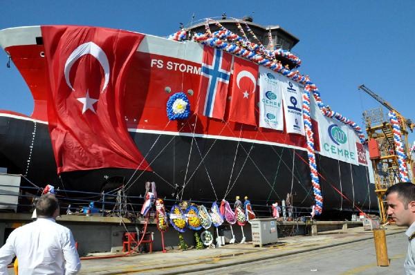 Cemre Tersanesi, FS Stormy'yi Denize İndirdi