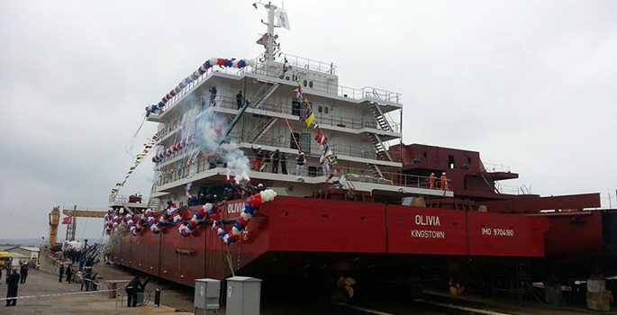 M/V OLIVIA Suya İndirildi