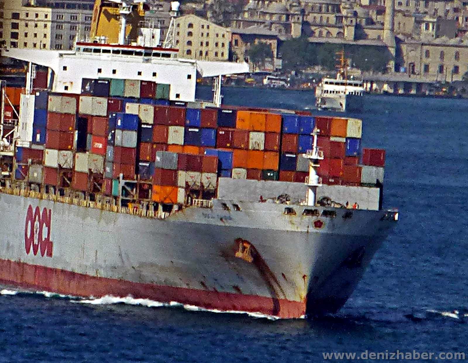 "OOCL CHINA" İstanbul Boğazında