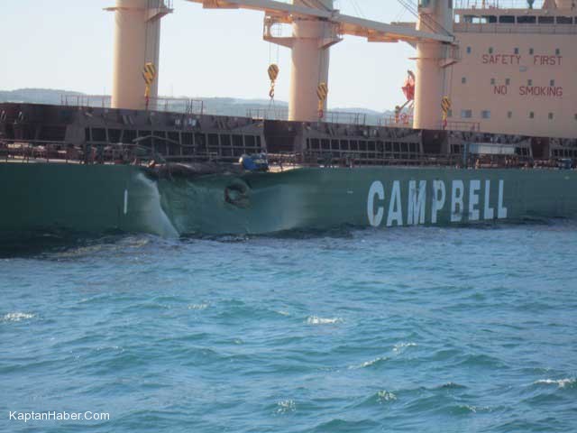 Çarpışan Gemide Batma Tehlikesi