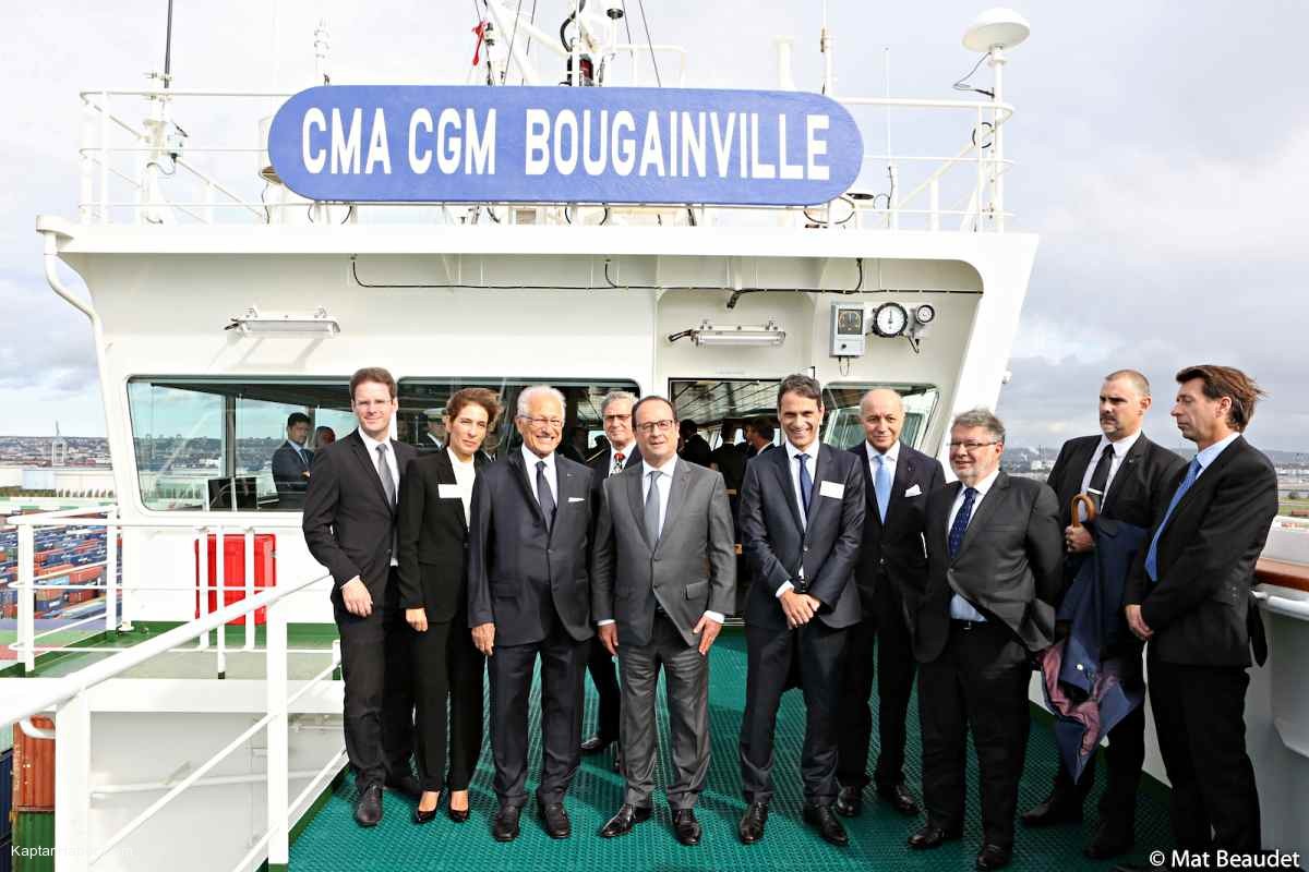 CMA CGM BOUGAINVILLE  törenle hizmete girdi