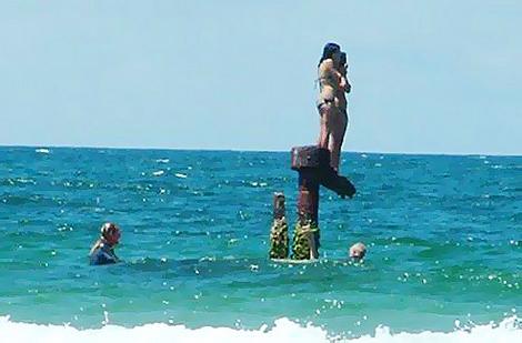 Köpekbalığından  gemi batığına sığındılar